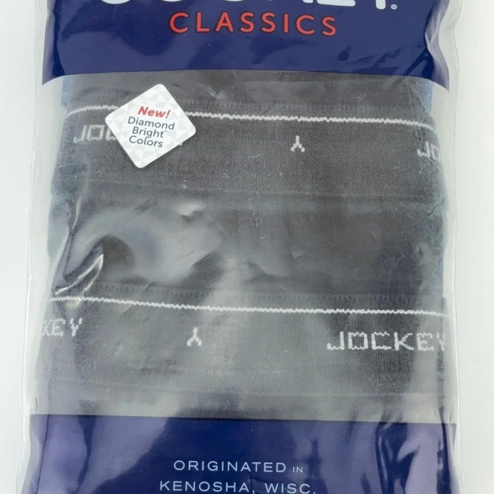 Jockey Classics Mens 3 Pack Briefs Size 40 Black Y-Front Fly 100% Cotton 5707
